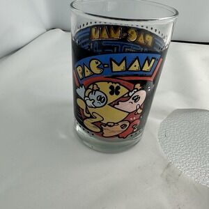 Vintage Pac-Man Drinking Glass 1982 Bally Midway Mfg, Arby's
